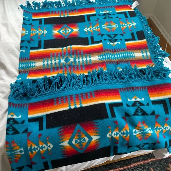 NWT Pendleton Chief Joseph blanket/shawl turquoise